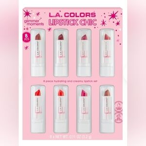 L.A. Colors Lipstick Chic Collection - 8 Hydrating Shades